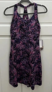 Kyodan Outdoor Women’s Floral Leaves Purple Poly Blend Tennis Athletic Dress S - Picture 1 of 9