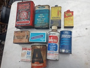 FORD MOTOR BLECH METALL WASSERPUMPE ALEMITE MARVEL RONSONOL BAND AID GULF KLEAN CAN - Bild 1 von 23