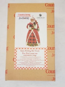 Jim Shore Country Living Santa Holding Red Truck Christmas Ornament 4.75 Inch - Picture 1 of 2