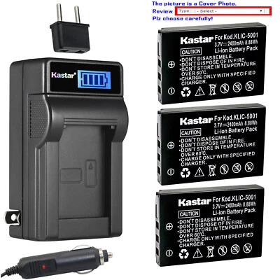 Kastar Battery LCD AC Charger for Sanyo DB-L50 DBL50 & Sanyo NV-SB570DT Camera Foto 1 de 4