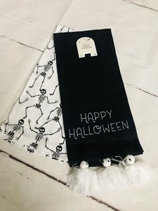 Adorable skeleton and ghost Halloween dish towels - Picture 1 of 4
