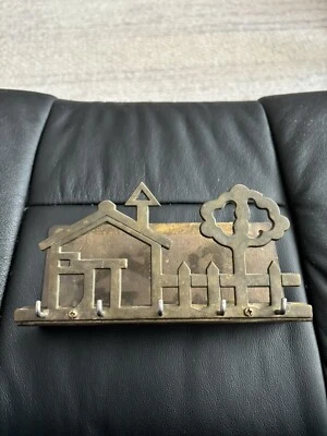 Винтажный металлический дом/дерево письмо держатель крючки для брелоков - Изображение 1 из 4