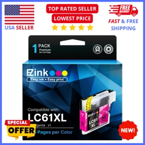 Magenta LC61XL Ink Cartridge - E-Z Ink Compatible with Brother MFC Printers - Picture 1 of 6