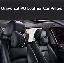 Universal Fit Car Seat Cushion Headrest Neck Pillow PU Leather Comfortable