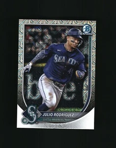 2025 Bowman Mega Box Julio Rodriguez Mojo Refractor - Seattle Mariners #79 - Picture 1 of 2