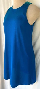VINTAGE ANNI '90...ALL THAT JAZZ...BLU TURCHESE... LUCIDO...MINI...METALLICO...ABITO...5/6 - Foto 1 di 4