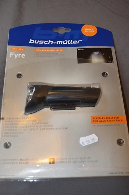 BUSCH & MÜLLER Busch&Müller B&M Fyre Akku-LED-Scheinwerfer IXON IQ-Tec 30lux schwarz NEU