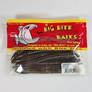 Big Bite Baits Cane Stick Bass Fishing Baits 10pk Red Green - Picture 1 of 3