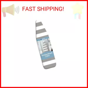 Whitmor Ironing Board Cover with Pad, Paloma Gray Stripe, Cotton, 54"L x 13"W x - Picture 1 of 2