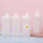 600ml Small Daisy Water Bottles Transparent Water Cup Travel Tumbler  Student