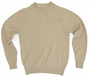 Suéter Pullover Crew Tejido Lana/Poliéster 70/30 Hecho en Unión EE. UU. Grande para Hombre - Imagen 1 de 4