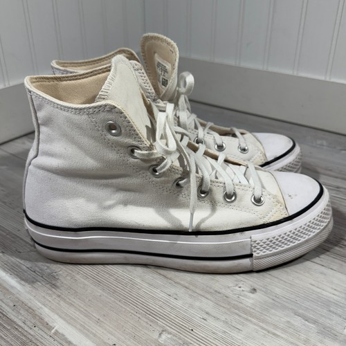 CONVERSE Scarpe sneakers alte Chuck Taylor All Star donna taglia 9 plateau sollevamento tela