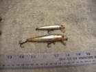Vintage Bomber Long A Lures, Used Lot of 2 , One Large & One Small Same Pattern