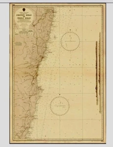 VINTAGE ADMIRALTY CHART. No.1028. CROWY HEAD to WOOLI HEAD. 1965 EDITION - Picture 1 of 8