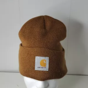 Gorro Carhartt Clásico Tejido A18 Adulto Invierno Gorra Sombrero Talla Única Marrón Trabajo - Imagen 1 de 9