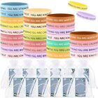 36 Set Thank You Gift Motivational Silicone Wristbands Bulk for Student Color...