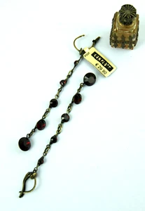 Konplott Ohrhäng bronze "Disco String" Swarovski grosse kleine rote Strassteine - Bild 1 von 5