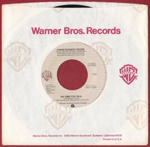 Christopher Cross 45 RPM - No Time for Talk / Words of Wisdom (1983) - Picture 1 of 2