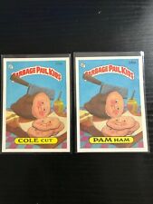 1986 Topps Garbage Pail Kids Series 6 Pam Ham 232a & Cole Cut 232b
