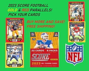 2023 Panini Score Football RC Red & Gold Parallel (Pick Choose Complete) HOT!