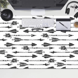 Large Computer Full Desk Top Mat Pad for Home School Keyboard 100x50 Shots fired - Afbeelding 1 van 4