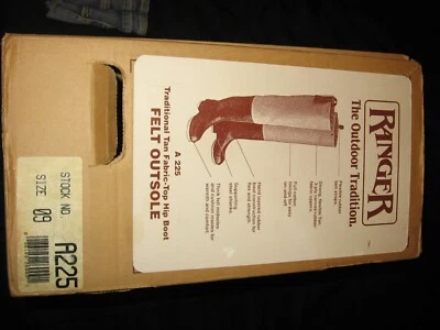 Vintage Ranger Rubber Hip Wader Boots Size 9 Made In USA - Image 1 of 4