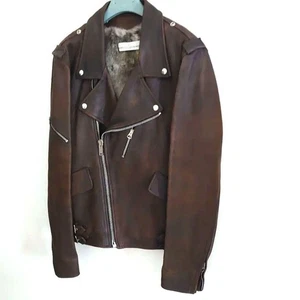Used Golden Goose Riders Jacket Leather Jacket Outer Mens Size M Very Rare - Picture 1 of 12