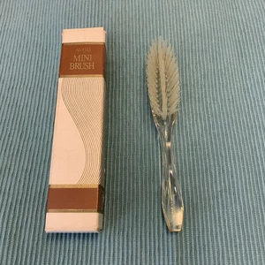 Vintage 70er Avon Mini-Pinsel kristallklar 6" Handtasche Reise New Old Stock Box - Bild 1 von 10