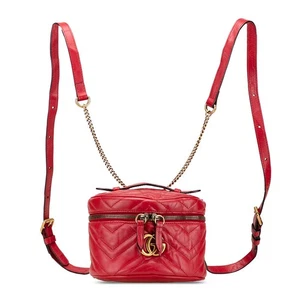 GUCCI GG Marmont Mini Backpack Backpack 598594 Women 【Used】 - Picture 1 of 10