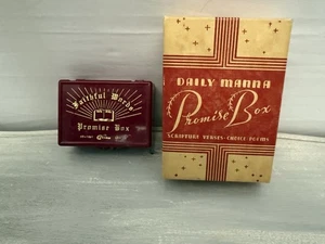 Lot of 2 Vintage Zondervan Daily Manna Promise Box Bible Verses Poems Christian - Picture 1 of 6