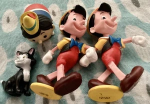 Disney Pinnochio Figures & Figaro The Cat Bundle X 4 - Picture 1 of 4