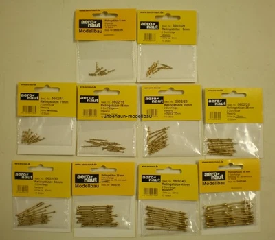 Relingstütze 2 Durchzüge 10 Stück Messing NEU Reling Geländerstütze - Bild 1 von 2