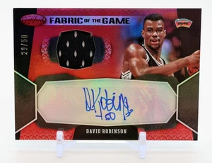 2020-21 Panini Certified David Robinson Fabric Of The Game Patch Auto FG-DRB /50 - Picture 1 of 5