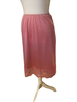 Medio Slip Vintage Vassarette Rosa Encaje Recortado Nylon M 26 Foto 1 de 4
