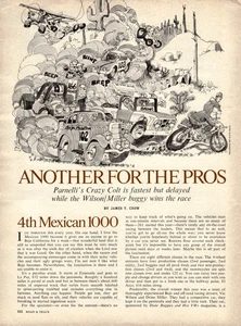 1971 The 4th Mexican 1000 race racing Article. Datsun, 2-page report - Foto 1 di 1