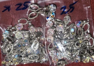 Hermosas cuentas/colgantes colgantes colgantes de cristal con hallazgos; 25 por bolsa Foto 1 de 4