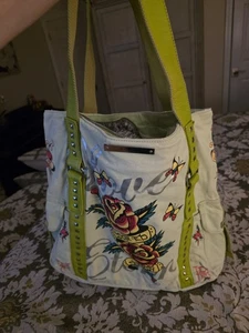 Ed Hardy Pocketbook Roomy Tote Mint Green - Bild 1 von 6