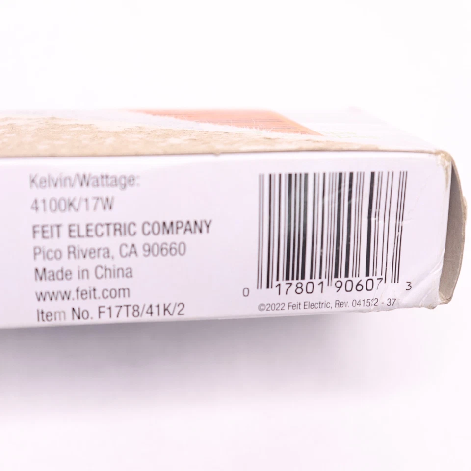 (2-Pk) Feit Electric Fluorescent Bulb 1250 Lumens T8 Cool White 17W 24" F17T8/41 - Image 1 of 4