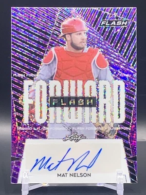 2021 Leaf Flash #FF-MN1 Mat Nelson Flash Forward Autograph Purple /75 - Image 1 of 2