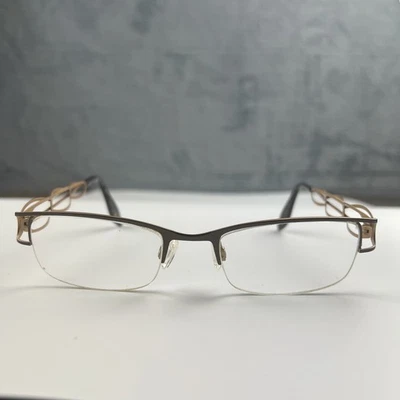 Fysh Urban Eyewear 3432 563 Metal Half Rim Eyeglasses 51-19-135 Gold Frames Only - Image 1 of 4