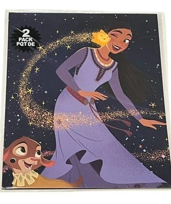 Disney Wish Folders 2 Pack School Supplies 3 Hole Pocket Portfolio Kids Girl - Image 1 of 2