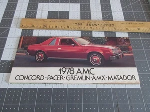 Vintage Pamphlet / Brochure 1978 AMC, full-line, Pacer, Gremlin, Matador, AMX - Picture 1 of 4