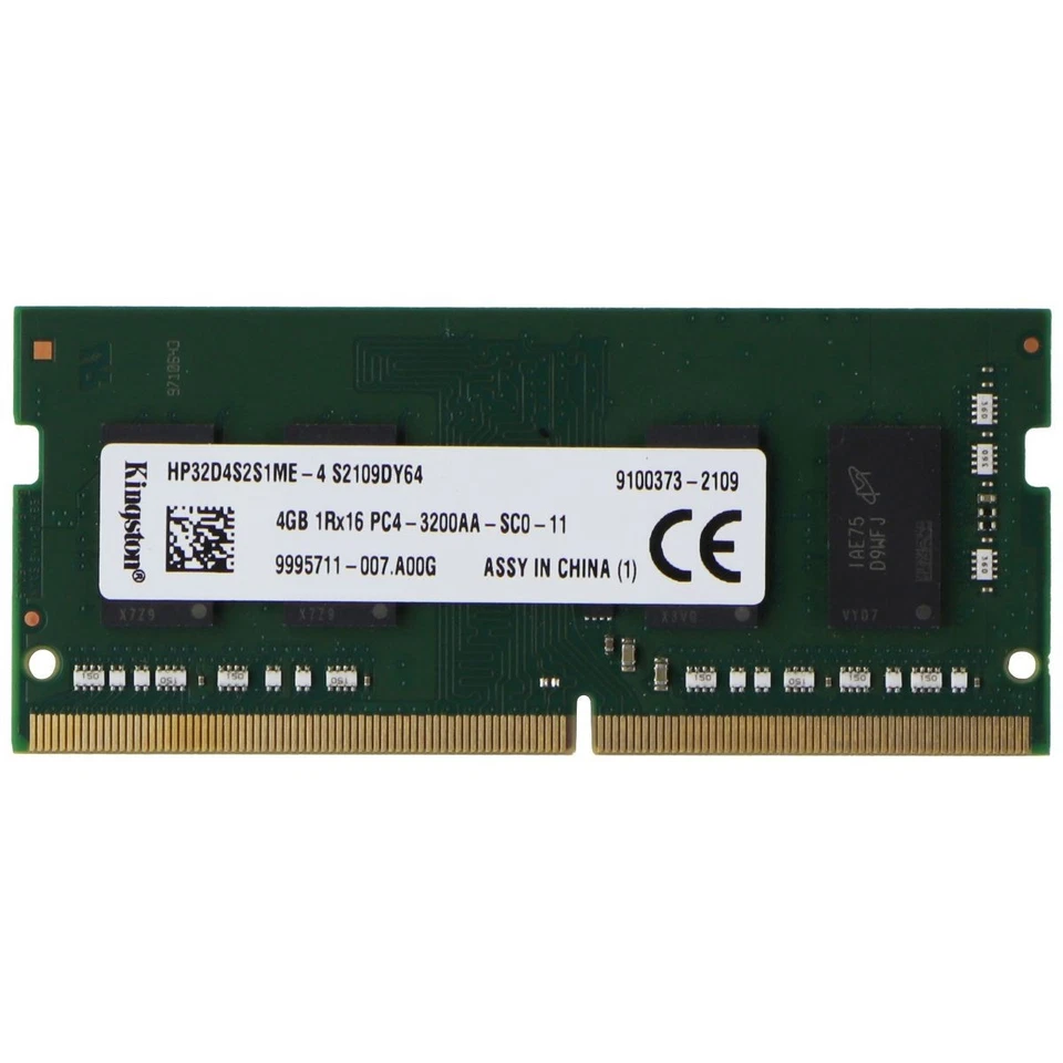 Kingston (4GB) DDR4 RAM PC4-3200AA (1Rx16) SO-DIMM 3200MHz (HP32D4S2S1ME-4) - Image 1 of 2