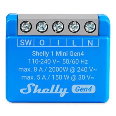 Shelly 1 Mini Gen4 小巧型智能开关 (1 Mini Gen4) — 第 1/2 张图片