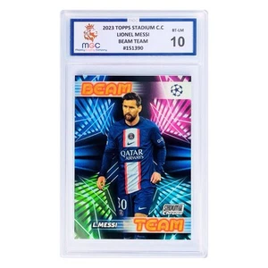 2022 TOPPS STADIUM CLUB CHROME UCC BEAM TEAM BTLM LIONEL MESSI MGC 10 Not PSA 10 - Picture 1 of 4