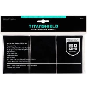 (150 Sleeves/Black) Standard Size Board Game Trading Card Sleeves - Picture 1 of 5