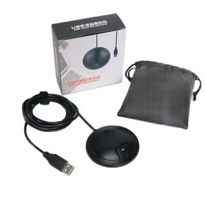 Omnidirectional USB Interface Microphone Boundary Tabletop Laptop Computer Live - Image 1 of 4
