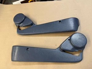 92-96 1992-1996 Ford Bronco Truck Seat Trim Panel Covers Blue Pair OEM - Foto 1 di 3