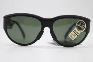 Vintage Sonnenbrille Ray Ban 1992 OLYMPIC GAMES B + L  Schwarz Oval sunglasses - Picture 1 of 6