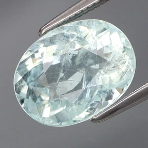 ¡Color encantador de 3,36 quilates y fuego completo! Aguamarina azul cielo natural Brasil - Imagen 1 de 4